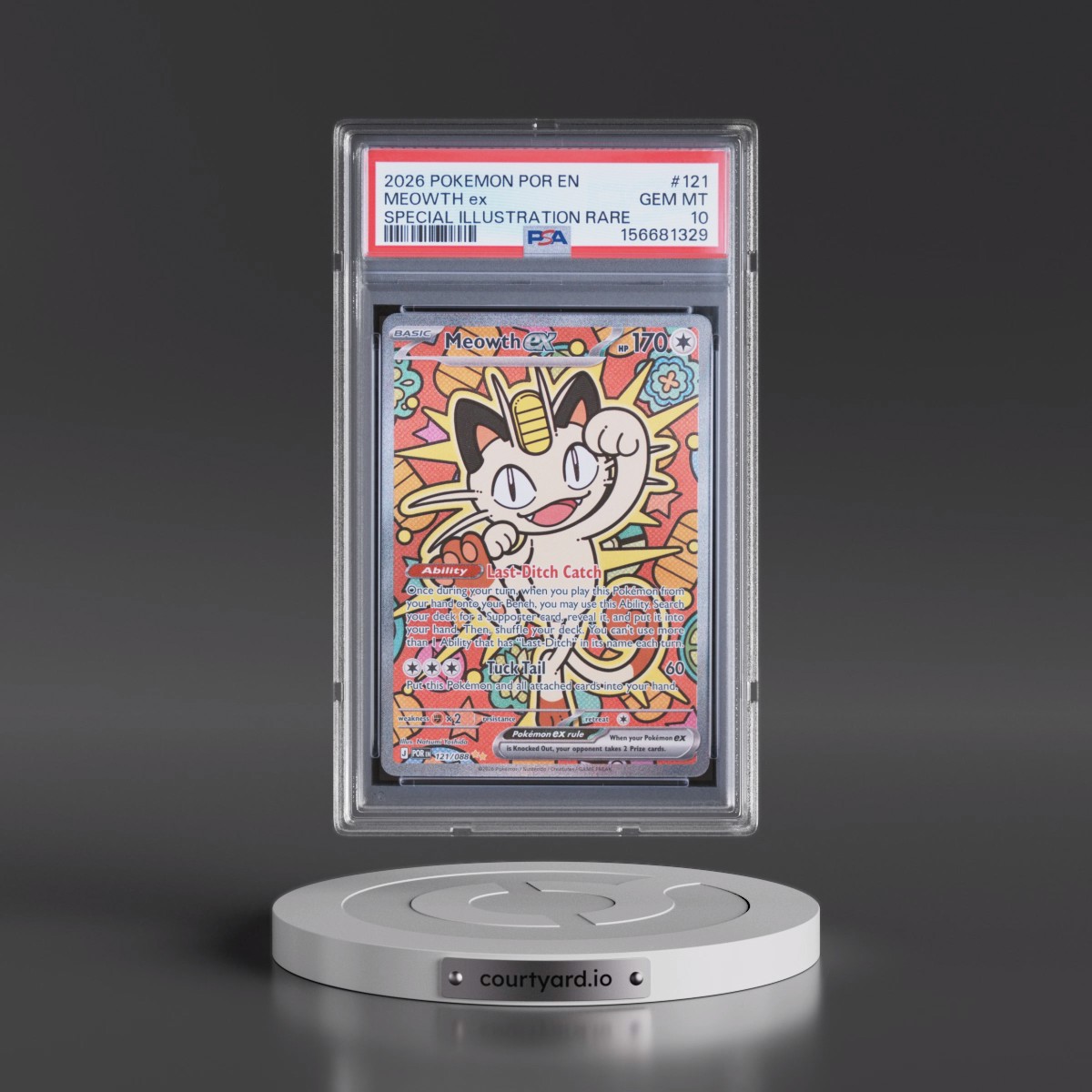 2026 Meowth EX - Pokémon Pokémon Por EN-Perfect Order PSA 10 GEM MINT